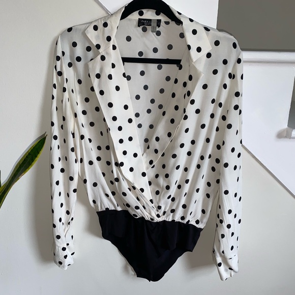 Zara Polka Dot Bodysuit - Picture 5 of 8